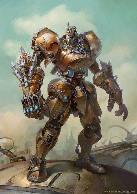 Steampunk Protoss - Album on Imgur Steampunk Robots, Cool Robots, Arte Robot, Game Illustration, Giant Robots, A Robot, Steampunk Art, Robot Design, Robots Concept