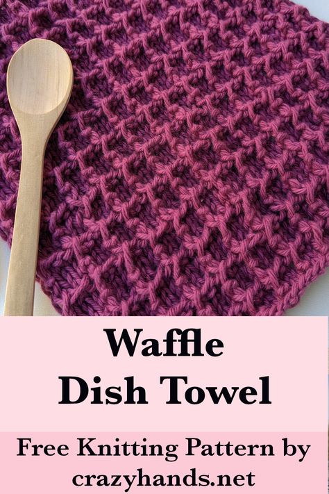 Waffle Knit Kitchen (Dish) Towel Pattern Knitted Dishtowels Free Patterns, Dish Towel Patterns, Free Knit Dishcloth Patterns, Knit Dish Towel Pattern Free, Waffle Knit Pattern, Dish Towel Knitting Pattern Free, Knit Dish Cloth Pattern, Dish Cloths Knitting Patterns, Knitting Dishcloth Patterns Free