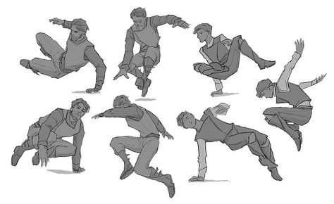 Air Kick Pose Drawing, Shirt Grab Drawing Reference, Athletic Pose Reference Drawing, Holding Ax Pose Reference, Trip And Fall Pose Reference, Parkour Poses Reference Drawing, Jumping Over Fence Pose Reference, Running Reference Drawing, Running Pose Reference Drawing