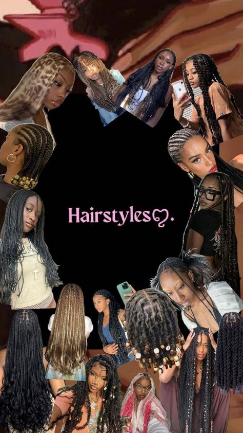 black girl hairstyles Blackgirl Hairstyle, Different Hair Styles, Hairstyle Braid, Nice Hairstyles, Different Hair, Braids Hair, African Braids, Loc Styles, Goddess Braids