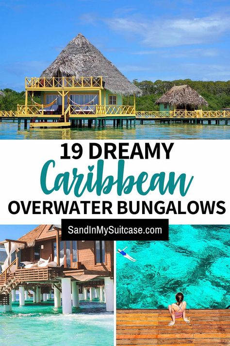 Discover the charm of these Caribbean overwater bungalows! From Sandals' luxurious overwater villas in Jamaica and private island utopias in Belize to Bocas del Toro's affordable huts over the water, find your dream tropical escape today! Huts On The Water, Water Hotel, Bungalow Resorts, Water Vacation, Water Bungalow, Visit Jamaica, Palace Resorts, Water Villa, Overwater Bungalows