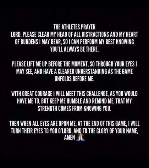 #pregame #prayers Football Prayer, Athletes Prayer, Volleyball Quotes, Volleyball Games, Game Quotes, Basketball Quotes, Hit The Gym, Soccer Life, Good Prayers