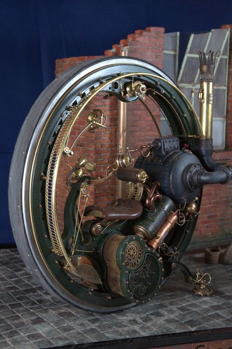 ArtStation - Modern Steam Monobike - London 1896, Stefano Marchetti Steampunk Bike, Steampunk Interior, Steampunk Vehicle, Steampunk Gadgets, Steampunk Tendencies, Mode Steampunk, Futurisme Retro, Art Steampunk, Diesel Punk