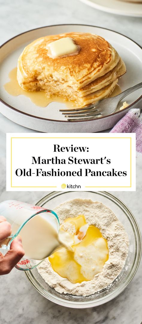 Pancake Recipe Martha Stewart, Martha Stewart Pancakes, Old Fashioned Pancake Recipe, Old Fashioned Pancakes, Basic Pancake Recipe, Classic Pancake Recipe, Basic Pancakes, Homemade Pancake Recipe, Martha Stewart Recipes