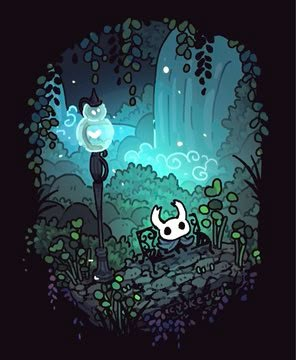 Video Game Illustration Art, Cysketch Twitter, Cheryl Cysketch, Hollow Knight Greenpath, Hollow Knight Art, Yuumei Art, Happy 4th Anniversary, Hollow Night, Hollow Art