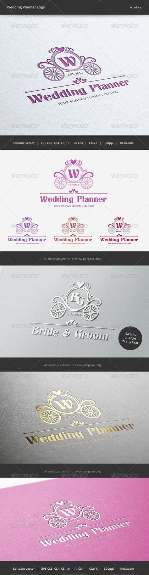 Files format : EPS 10, EPS CS, EPS CS4, EPS CS6, AI CS4, PSD  Color mode : CMYK  Resolution : 300PPI Resizable  Free used font li Planner Binder Cover, Wedding Planner Logo, Simple Logos, Wedding Planner Binder, Planner Lettering, Planner Logo, Wedding Organizer Planner, Wedding Organizer, 29 November