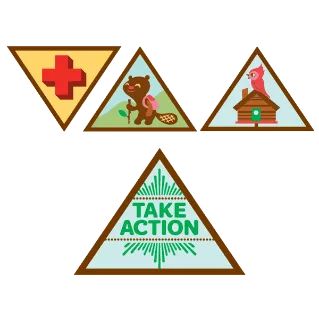 Brownie Outdoor Journey, Brownie First Aid Badge, Girl Scout Daisy Vest, Girl Scout Brownie Badges, Buy Girl Scout Cookies, Cabin Camper, Girl Scout Daisy Activities, Girl Scout Law, Brownie Badges