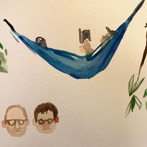 Hammock Drawing, Tent Camping Hacks, Backyard Hammock, Portland Timbers, Hammock Camping, Beautiful Posters, Watercolor Cards, Children’s Books, Art Reference Photos