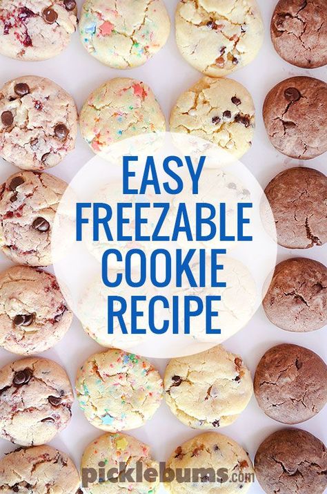 Try this easy freezable cookie recipes - it makes lot of cookie dough quickly and easily! Freezable Cookie Dough, Freezer Cookie Dough, Freezable Cookies, Freezer Cookies, Freezable Meals, Freezer Friendly Meals, Frozen Cookie Dough, Frozen Cookies, Cookie Dough Recipes