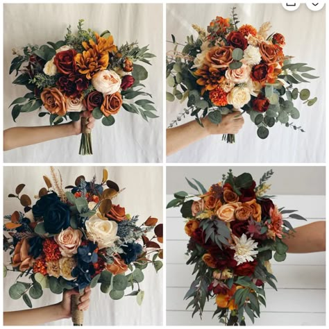 Bouquets With Marigolds, Marigold Bouquet Wedding, Wedding Bouquets Marigold, Marigold Wedding Bouquet, Chrysanthemum Bridal Bouquet, Rust Flower Boque, Chrysanthemum Wedding, Chrysanthemum Bouquet, Fall Wedding Trends