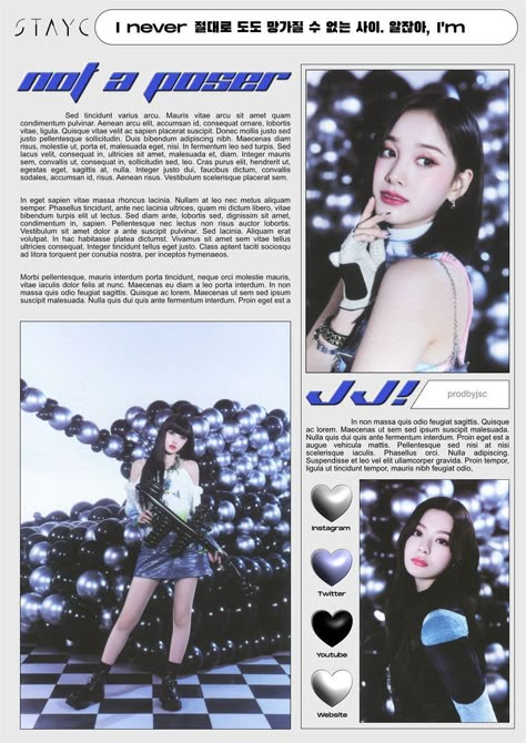 stayc sieun seeun sumin isa j yoon kpop gg graphic design poster magazine run2u Kpop Graphic Design, Y2k Magazine, Kpop Graphic, Poster Magazine, Graphic Design Portfolio Layout, Stayc Sieun, Yearbook Themes, Graphic Design Fonts, Portfolio Layout