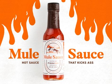 Hot Sauce Packaging, Unique Sauces, Sticker Mule, Tomato Ketchup, Learning Graphic Design, Ketchup Bottle, Chili Sauce, Sauce Bottle, Post Design