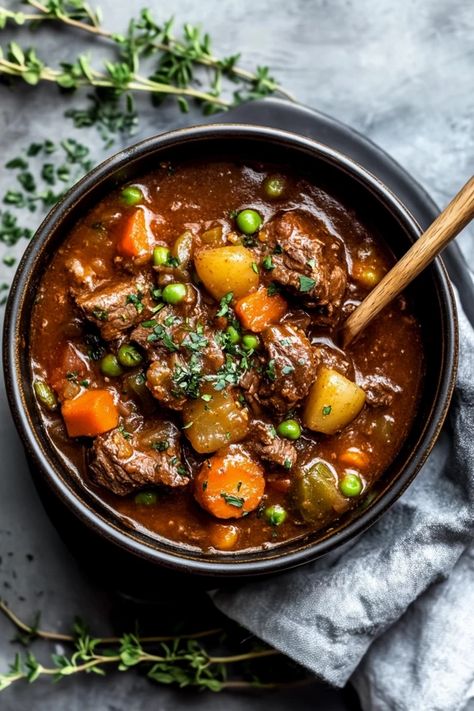 This classic beef stew is hearty, flavorful, and made to satisfy. Filled with tender meat, potatoes, and aromatic herbs, it's a dish that’s perfect for slow Sundays, family dinners, or meal prepping for the week ahead.
#ClassicComfortFood #BeefStewPerfection #FallAndWinterRecipes #CozyDinners #OnePotMeals Best Meat For Beef Stew, Simple Stew Meat Recipes, Beef Weeknight Dinner Recipes, Stew Meat Recipes Oven, Recipes With Beef Stew Meat Crockpot, Beef Stew No Tomato Paste, Stew Meat Meals, Cubed Beef Stew Meat Recipes, Easy Meat And Potatoes Dinners