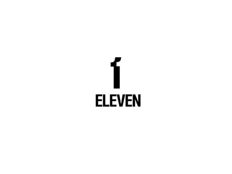 eleven by Tomas Vateha, via Behance 11 Logo Design Number, 11 Logo Number, Eleven Logo Design, One Typography, 11 Anniversary, Architecture Branding, Numbers Typography, Ink Logo, Architect Logo