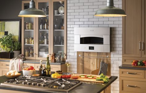 Kitchen Pizza Oven, Kitchen Sitting Areas, New Home Kitchen Ideas, Barndominium Kitchen, Indoor Pizza Oven, Integrated Oven, Electric Pizza Oven, Monogram Kitchen, Monogram Appliances