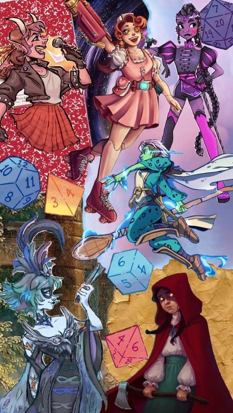 bring it on, [collage] on #emilyaxford #dimension20 #dnd #ttrpg #fantasyhigh #starstruck #neverafter #unsleepingcity #fyp Sundry Sidney, Big Bed, Dimension 20, Weird Things, Tabletop Rpg, Bring It, Dungeons And Dragons, Recipes To Cook, Bring It On