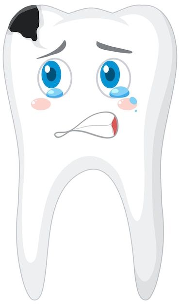 Tooth decay on white background | Free Vector #Freepik #freevector #scientific-illustration #teeth-cartoon #tooth-decay #tooth-cartoon Tooth Preschool, Dental Health Activities, Tooth Cartoon, Natural Face Care, Health Activities, Stronger Teeth, Perfect Skin Care Routine, Bath And Body Care, Oral Health Care