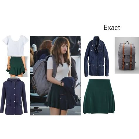 Anastasia Steele on Polyvore featuring moda, J.Crew, Four Seasons, Isabel Marant, Piperlime Collection and Herschel Supply Co. Anastasia Steele Outfits 50 Shades, Anastasia Steele Style, Anastasia Steele Outfits, Dakota Johnson Style, Modern Costumes, Anastasia Steele, 50 Shades Of Grey, Herschel Supply Co, Herschel Supply