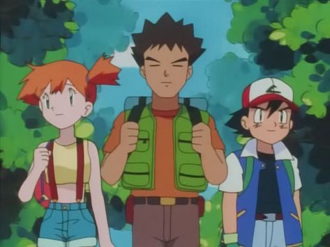 Ash Ketchum Indigo League, Pokeshipping Ash And Misty, Ash Misty Brock, Ash Misty And Brock, Misty And Brock, Best Trios, Brock Pokemon, Pokemon Indigo League, Pokemon Ash And Misty