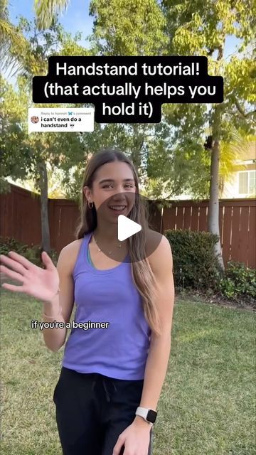 Rylie Shaw on Instagram: "I wish I head learned it this way sooner! #handstand #handstandtutorial #tutorial #dance #gymnastics #cheer #tumbling #acro" How To Learn A Handstand, Hand Stand Tutorial, Gymnastics Skills List, Yoga Handstand Beginner, Rylie Shaw Tutorials, Handstand Tips, How To Do A Handstand For Beginners, How To Do Handstand, Gymnastics Skills For Beginners