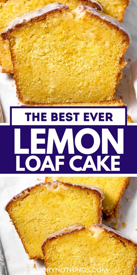 You can stop your search - you've just found the BEST Glazed Lemon Loaf Cake recipe. The lemon pound cake is super easy and foolproof to make, then gets drizzled with an easy lemon syrup and glazed with the best lemon glaze. | #cake #lemoncake #lemonrecipes #cakerecipes #easyrecipes #dessert #dessertrecipes #citrus #citrusseason #easybaking #easybakingrecipes #easydessertrecipes #spring #easter #easterrecipes Glazed Lemon Loaf, Lemon Loaf Cake Recipe, Lemon Glaze Cake, Orange Recipes Dessert, Grapefruit Recipes, Lemon Loaf Recipe, Glaze Cake, Lemon Loaf Cake, Lemon Pound Cake Recipe