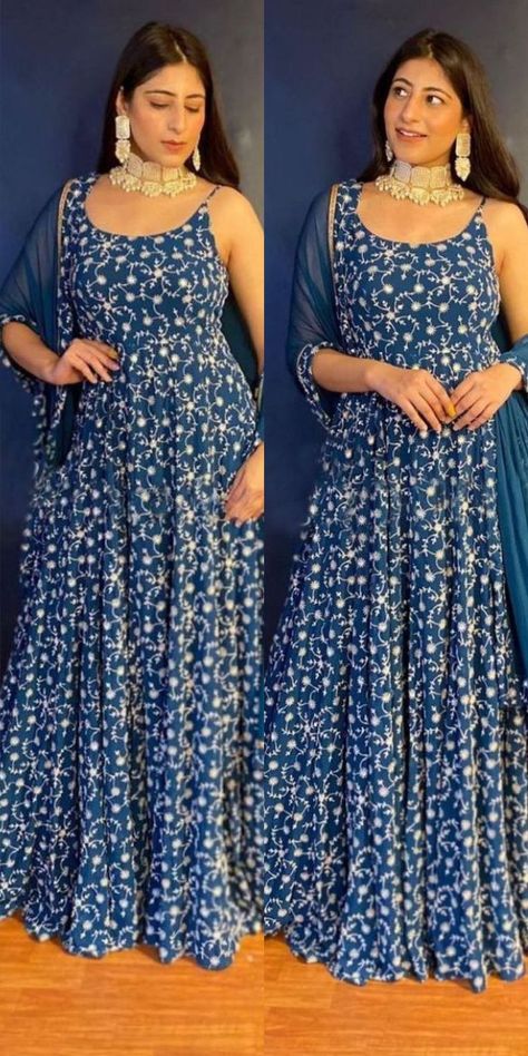 Blue Designer Gown Yankita Kapoor Dresses, Designer Gown, Designer Gowns, Long Gown, Maxi Dress, How To Wear, Quick Saves, Blue, Dresses