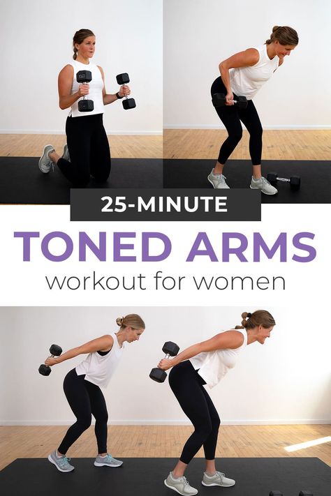 30 Minute Exercise At Home, Beginner Arm Workouts For Women, Arms Workout Women, Beginner Arm Workout, Quick Arm Workout, Arm And Shoulder Workout, Best Arm Workout, Arm Workout Videos, Sculpt Workout