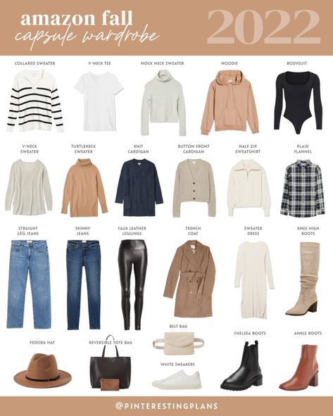 Amazon Fall Capsule Wardrobe 2022 - Pinteresting Plans Teacher Capsule Wardrobe 2022 Amazon, Fall Amazon Outfits, Fall Capsule Wardrobe 2022, Clothes Capsule, Capsule Wardrobe 2022, Workwear Capsule Wardrobe, Daughter Fashion, Amazon Outfits, Workwear Capsule