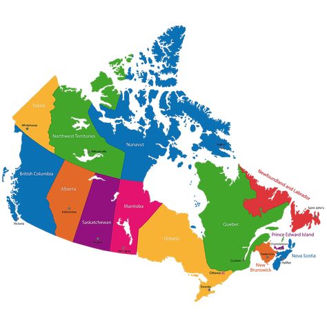 Capital Cities Of Canada's Provinces/Territories - WorldAtlas Canada Provinces, Map Of Canada, Canada Map, Rv Road Trip, Capital Cities, City Vector, Canada Road Trip, Northwest Territories, Winter Background