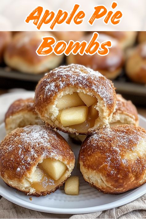 Apple Pie Bombs Diced Apples Recipes, Apple Pie Delight, Pie Crust Apple Dessert, Walking Apple Pie, Apple Pie Butter, Ambrosia Apple Recipes, Apple Pie Bombshell, Sweet Food Recipes Desserts, Desserts With Apple Pie Filling