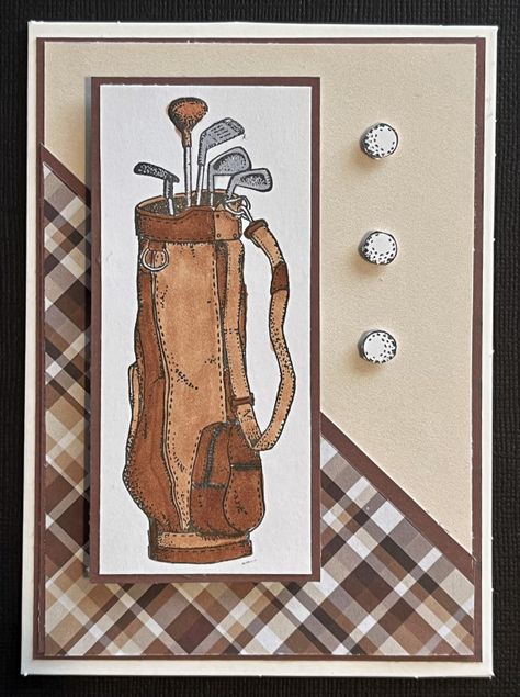 Golf Cards Handmade, Golf Cards For Men, Handmade Golf Cards, Sports Greeting Cards, Handmade Golf Cards For Men, Cards For Golfers, Golf Themed Handmade Cards, Golf Cards Handmade Fathers Day, Golf Cards For Men Happy Birthday