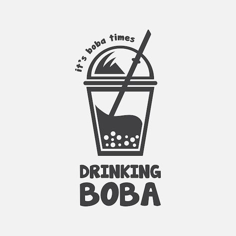 Drink Logo Design, Drink Logo, Boba Drink, Cup Logo, Drinks Logo, Cup Art, Kombucha, Bubble Tea, Design Vector