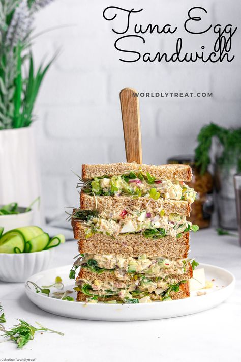 tuna egg sandwich without mayo Tuna Cucumber, Healthy Tuna Salad, Homemade Coconut Oil, Tuna And Egg, Party Bites, Healthy Tuna, Tuna Sandwich, Tuna Salad Recipe, Clean Food Crush