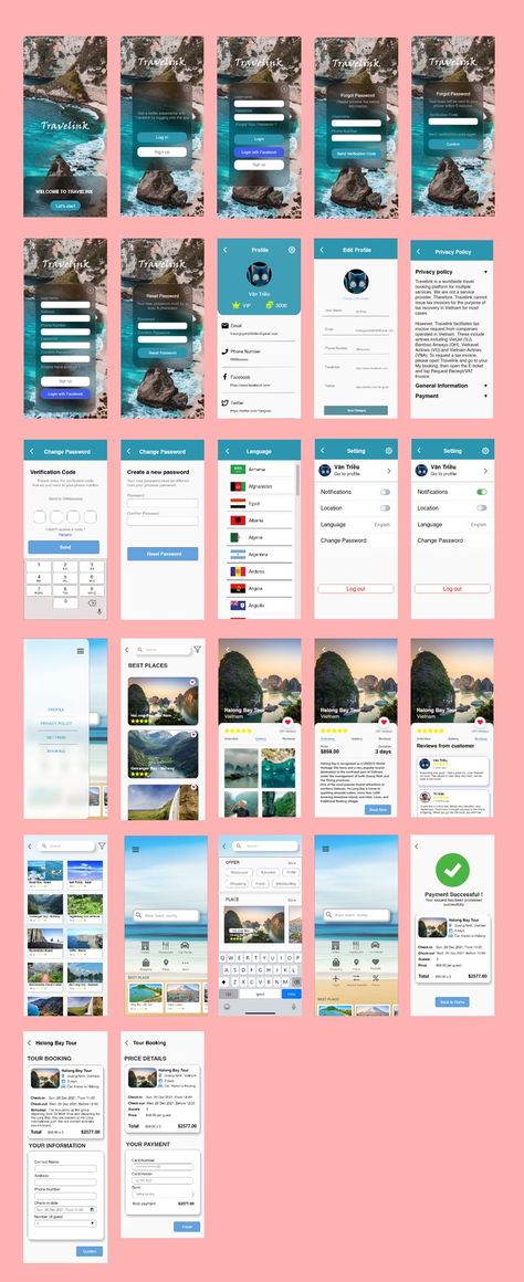 Travel Mobile App Design, Travel Ui Design Mobile App, Figma Inspiration, Travel App Ui Design, Adobe Xd Design, App Mobile Design, Kapal Feri, Travel Application, App Wireframe