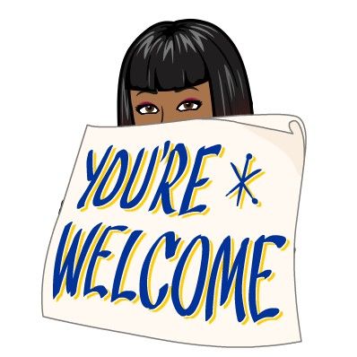 You're welcome 🎉.. .*💗TAKE CARE💗*. You Are Welcome Images, Youre Welcome Images, Afro Emoji, Avatar Quotes, Black Emoji, Emoji Quotes, Thank U Cards, Welcome Images, Good Morning Sister