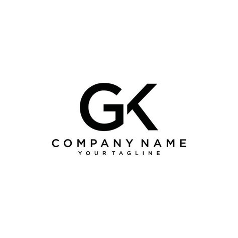 Gk Letters Logo, Gk Logo Design, Kg Logo, Trade Logo, Hotel Logo, Visiting Card, Salon Interior Design, G K, Great Logos