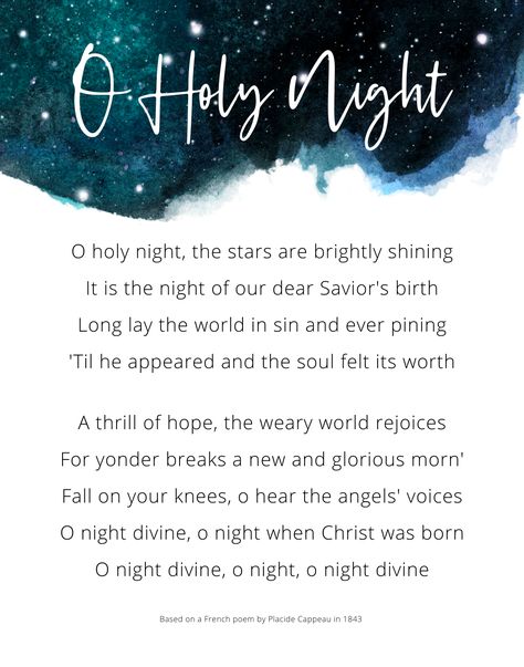 1 of 2 wall art with lyrics excerpts from popular Christmas carols "O Holy Night" & "Silent Night". Check here for similar items - https://www.etsy.com/sg-en/shop/VeritasDesignStudio?section_id=40261375 Silent Night Lyrics, Christmas Carols Lyrics, School Traditions, Night Lyrics, French Poems, Christmas Songs Lyrics, Nights Lyrics, Christmas Verses, Christmas Lyrics