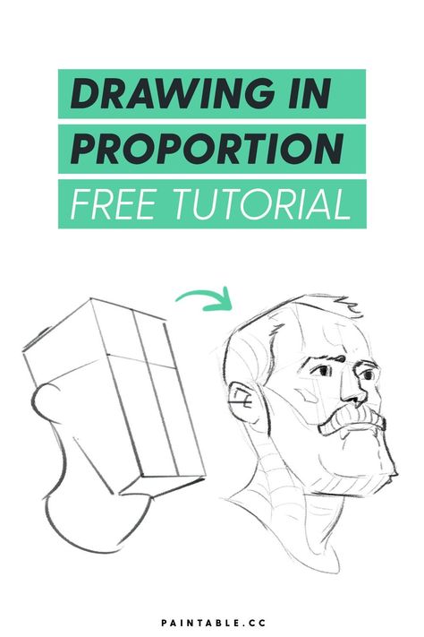 Learn to draw the human head in perfect proportion with our FREE Head construction cheatsheet! Click through for the free download Drawing The Head Angles, Learn To Draw Anatomy, Box Head Tutorial, Head Form Drawing, Head Drawing Practice, How To Draw The Head, Head Practice Drawing, Head Proportions Drawing, Head Construction Drawing