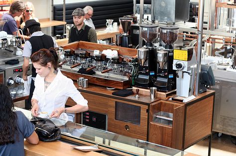 intelligentsia venice Los Angeles Coffee, Intelligentsia Coffee, School Jobs, Layout Architecture, Marketing Jobs, Space Architecture, Coffee House, Coffee Bar, Liquor Cabinet