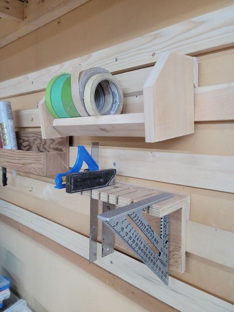 French Cleat Storage, Tool Wall Storage, Diy Garage Gym, Garage Workshop Organization, Garage Tool Organization, Garage Organization Diy, Garage Tool Storage, Woodworking Shop Projects, Tool Storage Diy