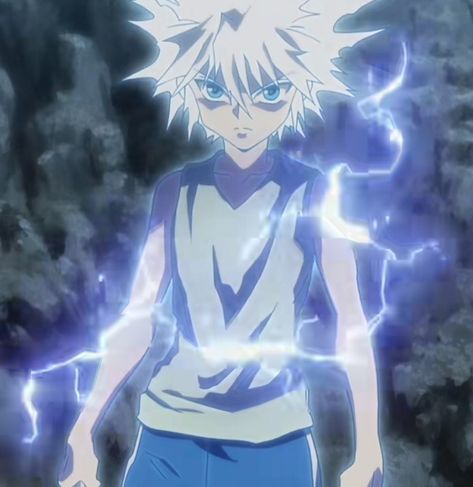 Killua Zoldyck Godspeed, Manga Panel Background, Killua Godspeed, Killua Cosplay, Hxh Aesthetic, Killua Wallpaper, Sherlock Wallpaper, Aesthetic Draw, Anime Cringe