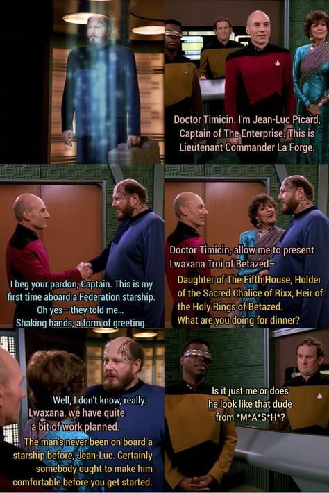 Jean Luc Picard, La Forge, The Heirs, Just Me, Star Trek, First Time