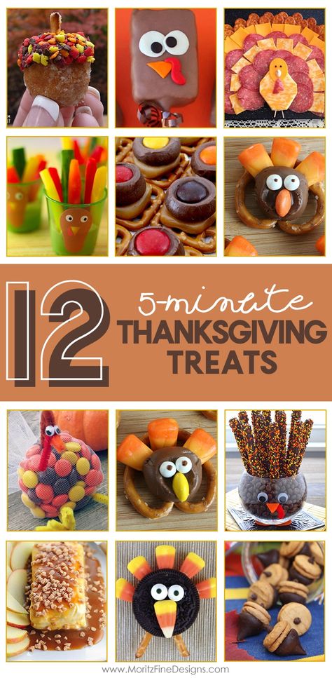 These are the perfect last minute Thanksgiving Treats & Desserts. They are quick and easy, even the kids can help make them for your Thanksgiving party or gathering. #thanksgivingdinner #thanksgivingrecipes #turkeysnacks #easythanksgivingrecipes Thanksgiving Deserts Easy Kids, Fun And Easy Thanksgiving Desserts, Thanksgiving Cookies For Kids To Make, Kids Holiday Desserts, Easy Thanksgiving Food For Kids, Toddler Thanksgiving Desserts, Easy Thanksgiving Treats To Make, Kid Desserts Thanksgiving, Kids Desserts Thanksgiving