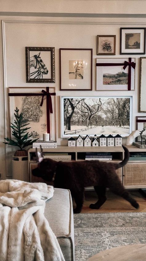 Shelby | Pretty in the Pines (@prettyinthepines) • Instagram photos and videos Pretty In The Pines, The Pines, A Tv, Tv Wall, Some Ideas, Special Guest, Christmas Cheer, Shag Rug, Gallery Wall