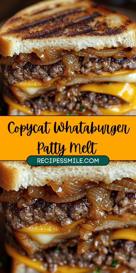 Satisfy your cravings with this delicious Copycat Whataburger Patty Melt recipe, perfect for recreating the iconic flavors of the beloved classic at home. Indulge in juicy beef patties, caramelized onions, gooey cheese, and a signature special sauce, all sandwiched between slices of Texas toast. Pattie Melt Recipe, Whataburger Patty Melt Sauce, Patty Melt Recipe Easy, Patty Melt Recipe Ground Beef, Sausage Patty Sandwich, Patty Melt Sauce Recipe, Whataburger Patty Melt, Creamy Pepper Sauce, Patty Melts With Secret Sauce