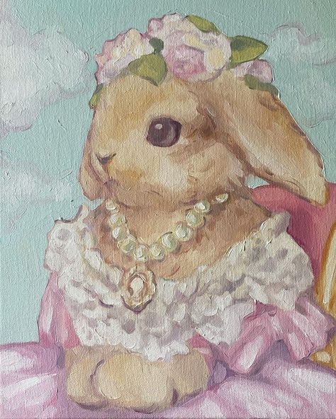 Bunny Painting, Cute Paintings, Bunny Art, Cute Little Drawings, Ethereal Art, Cute Animal Drawings, Cute Doodles, الرسومات اللطيفة, Art Drawings Simple