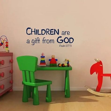 10 Adorable Church Nursery Ideas (Cute & Colorful Wall Art!) – Christian Walls Teacher Decals, Childrens Ministry Room, Church Nursery Decor, Kids Church Rooms, Bedroom Stickers, Church Nursery, Word Wall Art, Great Teacher Gifts, Vinyl Graphics