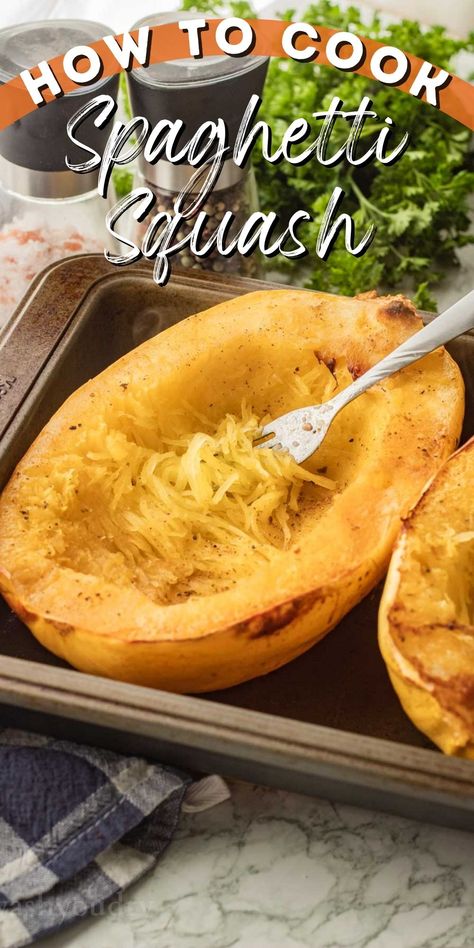 Spaghetti Squash is a fantastic low-carb alternative to pasta. Let me show you how to cook Spaghetti Squash in the oven, and just how easy it is. Cooking A Spaghetti Squash, Spaghetti Squash Baked In Oven, Easiest Way To Cook Spaghetti Squash, How Long To Bake Spaghetti Squash, Best Way To Cook Spaghetti Squash, Cooking Spaghetti Squash In Oven, How Long To Cook Spaghetti Squash, How To Cook Spaghetti Squash In Oven, Spaghetti Squash Recipes How To Cook