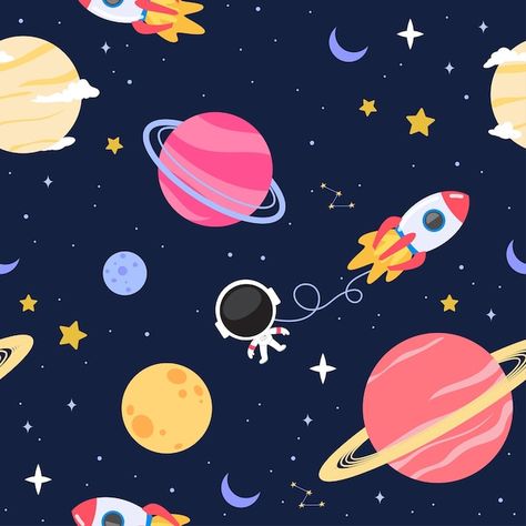 Pop Art Colors, Space Animals, Star Illustration, Illustration Flat, Space Illustration, Galaxy Background, Space Backgrounds, Space Images, Vector Background Pattern