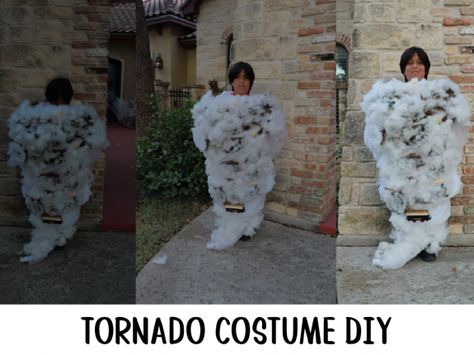 Tornado Costume Tutorial: Halloween DIY - Fairfield World Blog Tornado Costume Diy, Diy Tornado Costume, Diy Tornado, Twister Costume, Tornado Costume, Costume Tutorial, Spooky Szn, Homemade Halloween, Quilt Batting